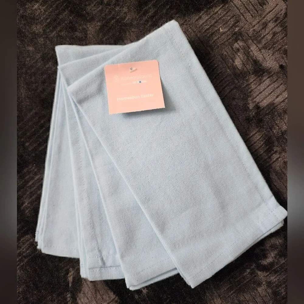 New 100% cotton Blue Napkins 2 sets of 8 pc. total. 20